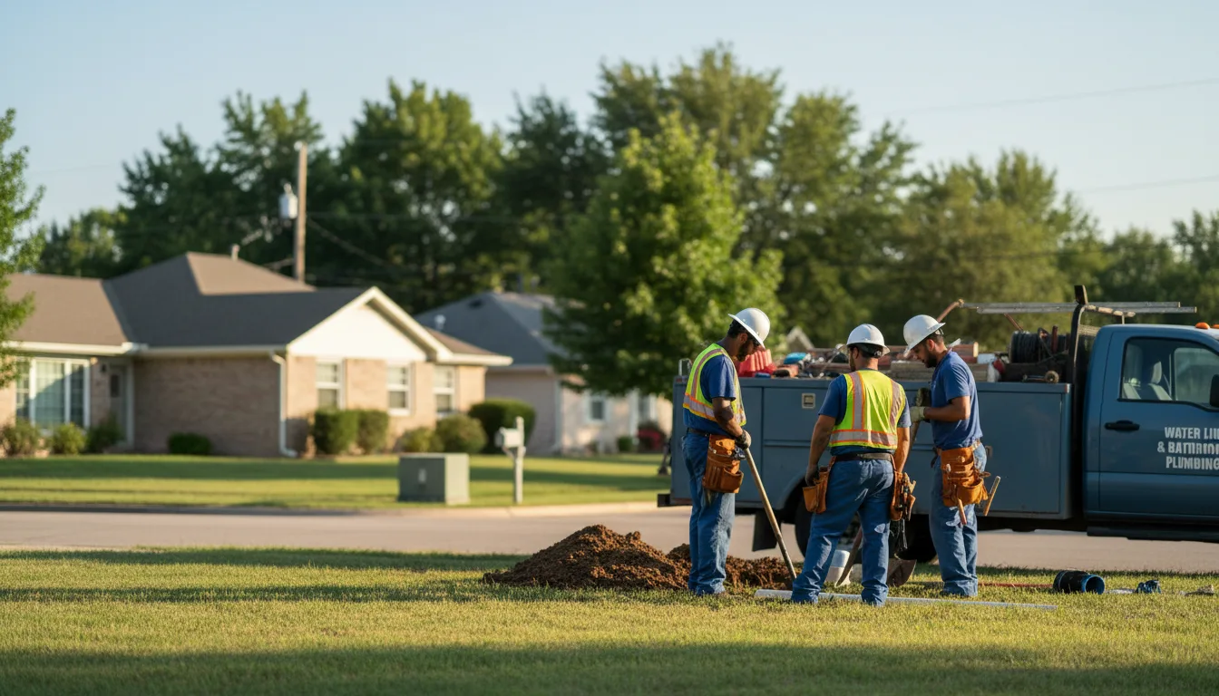 Residential water line and bathroom plumbing service in Bowersville, GA